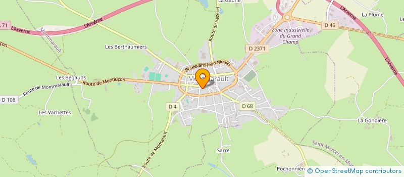 localisation de l'entreprise MONSIEUR THIBAUT DESROUFFET à MONTMARAULT