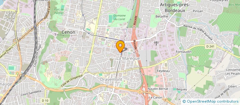 localisation de l'entreprise MONSIEUR THIBAUT FAURE  CENON