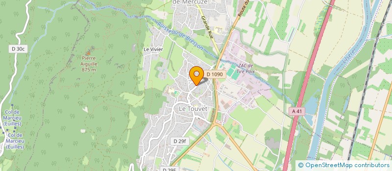 localisation de l'entreprise MONSIEUR THIBAUT FEUTRIER  LE TOUVET