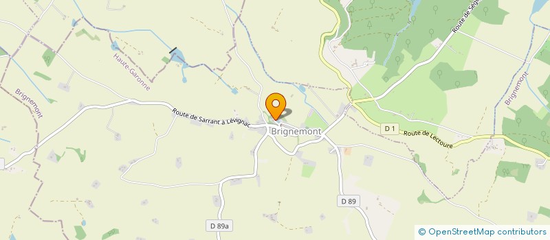 localisation de l'entreprise MONSIEUR THIBAUT GASCOIN  BRIGNEMONT