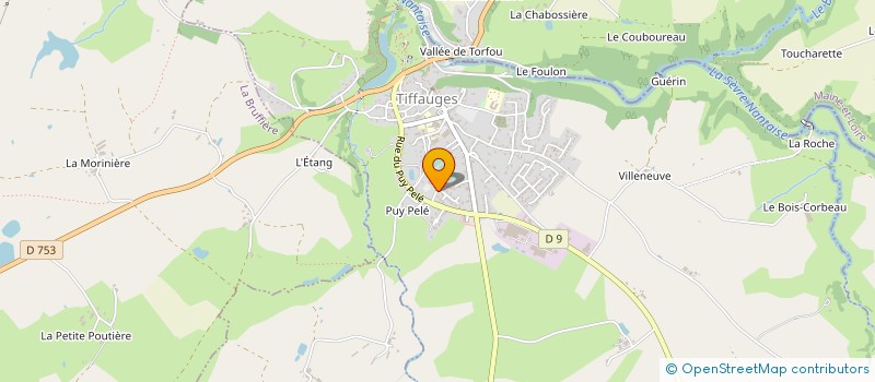 localisation de l'entreprise MONSIEUR THIBAUT GAUTHIER  TIFFAUGES