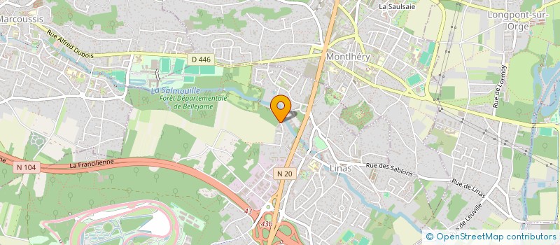 localisation de l'entreprise MONSIEUR THIBAUT GLOSSOA  LINAS