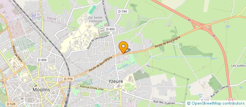 localisation de l'entreprise MONSIEUR THIBAUT GRANDJEAN  YZEURE