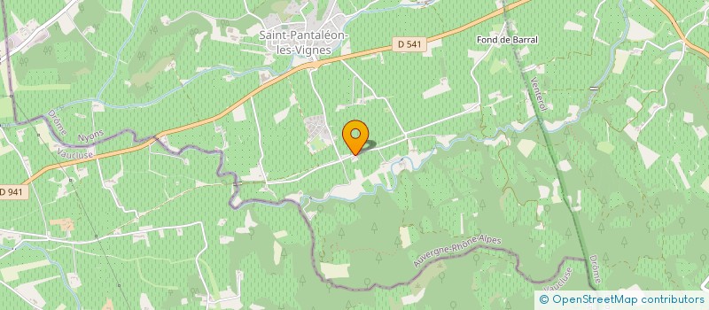 localisation de l'entreprise MONSIEUR THIBAUT GRANGEON  SAINT-PANTALEON-LES-VIGNES