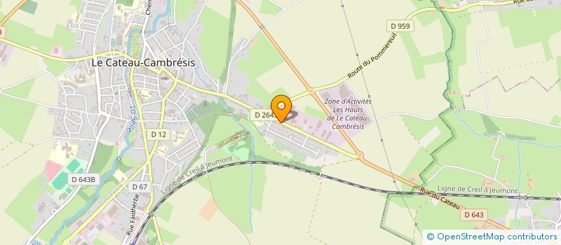 localisation de l'entreprise MONSIEUR THIBAUT HUBLART  LE CATEAU-CAMBRESIS