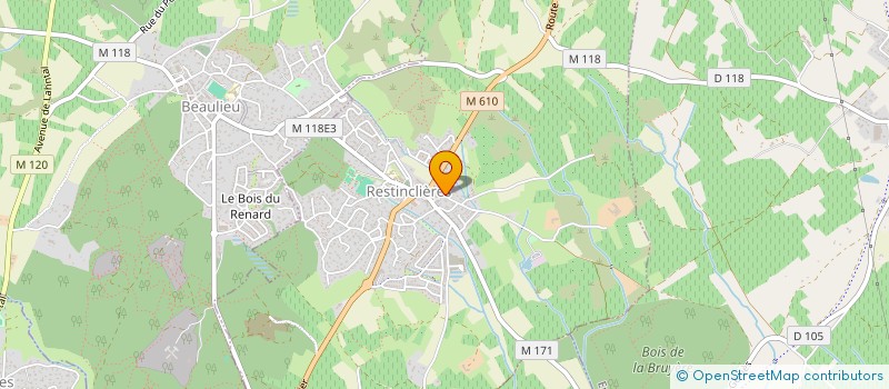 localisation de l'entreprise MONSIEUR THIBAUT HULEUX  RESTINCLIERES