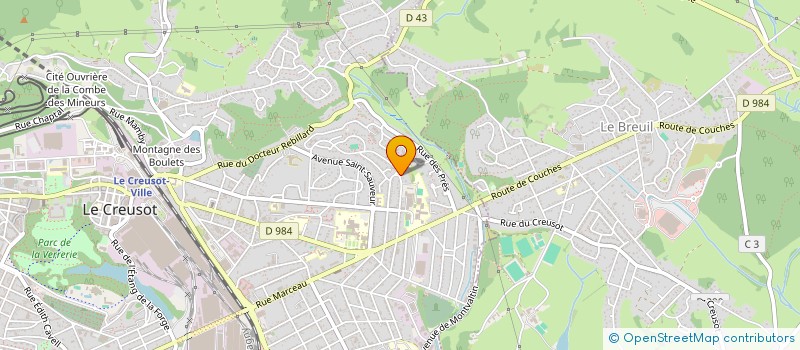 localisation de l'entreprise MONSIEUR THIBAUT LAFOUGE  LE CREUSOT