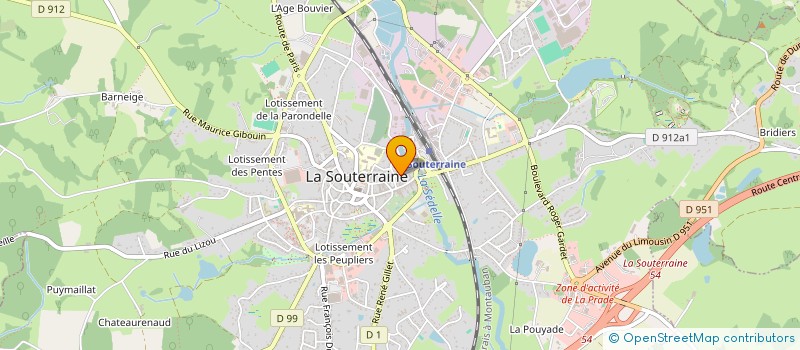 localisation de l'entreprise MONSIEUR THIBAUT LECLERCQ  LA SOUTERRAINE