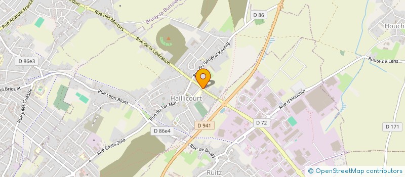 localisation de l'entreprise MONSIEUR THIBAUT LIENART  HAILLICOURT