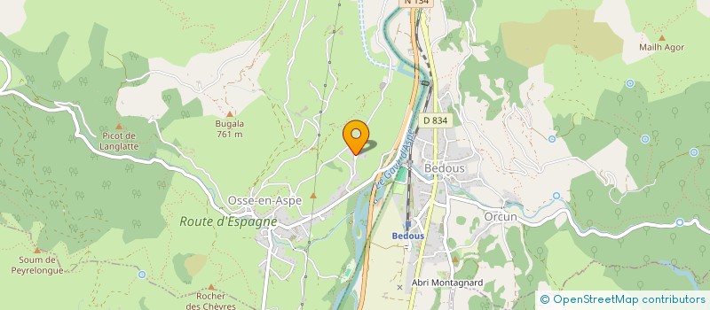 localisation de l'entreprise MONSIEUR THIBAUT LOPEZ  OSSE-EN-ASPE