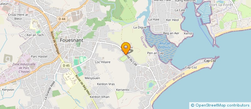 localisation de l'entreprise MONSIEUR THIBAUT MARIONNEAU à FOUESNANT