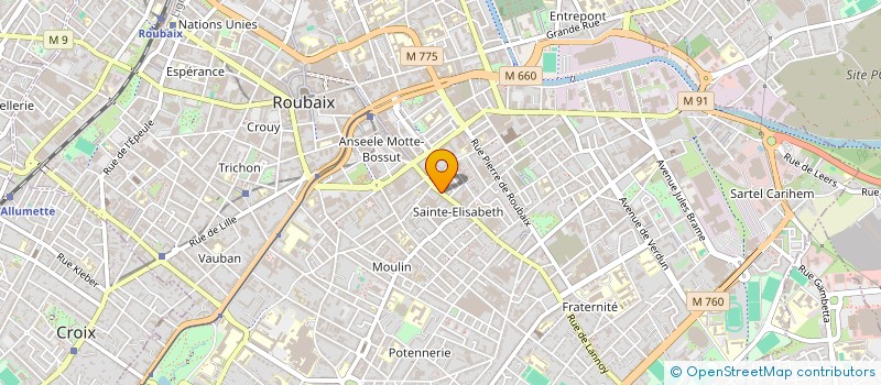 localisation de l'entreprise MONSIEUR THIBAUT NOUGEIN  ROUBAIX