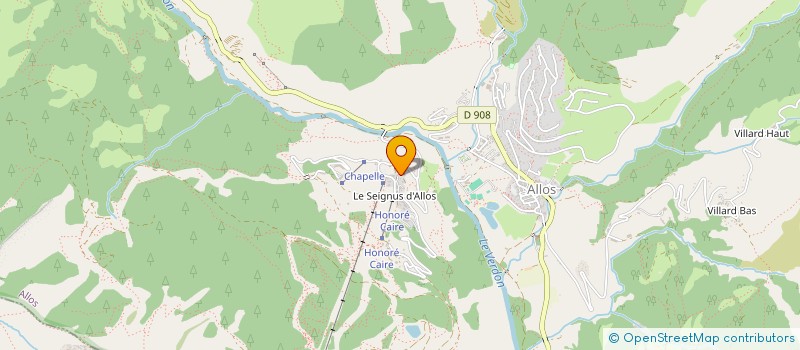 localisation de l'entreprise MONSIEUR THIBAUT PASSERON  ALLOS