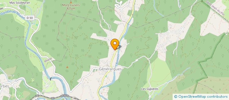 localisation de l'entreprise MONSIEUR THIBAUT PONTIER  GENERARGUES