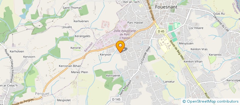 localisation de l'entreprise MONSIEUR THIBAUT PRIGENT à FOUESNANT