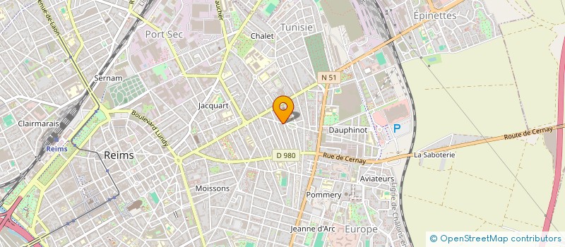 localisation de l'entreprise MONSIEUR THIBAUT ROSIER  REIMS