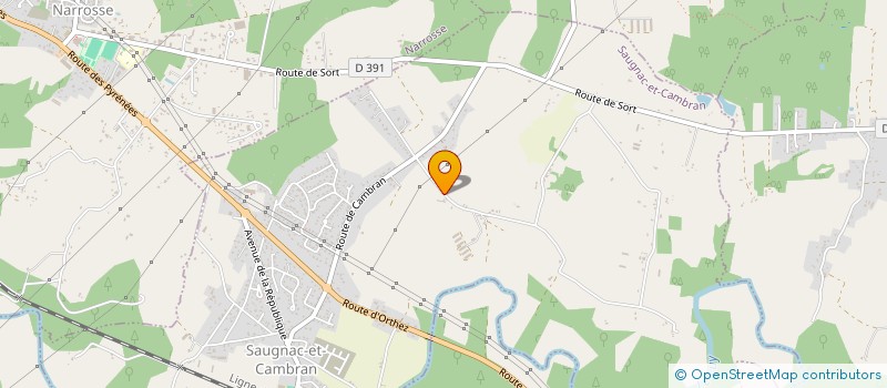 localisation de l'entreprise MONSIEUR THIBAUT ROUSSEAU  SAUGNAC-ET-CAMBRAN