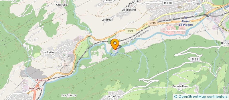 localisation de l'entreprise MONSIEUR THIBAUT SILVIN  AIME-LA-PLAGNE