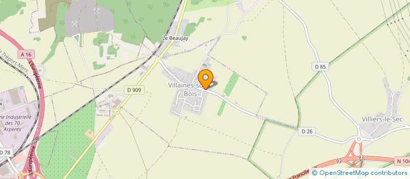 localisation de l'entreprise MONSIEUR THIBAUT THELLIER  VILLAINES-SOUS-BOIS