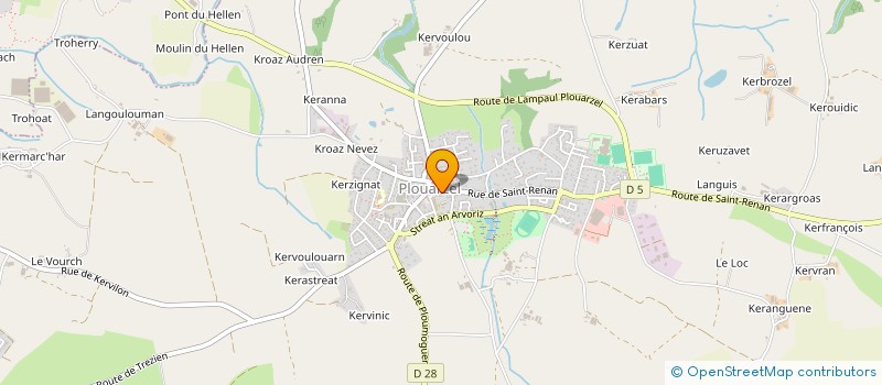 localisation de l'entreprise MONSIEUR THIBAUT THIERRY  PLOUARZEL