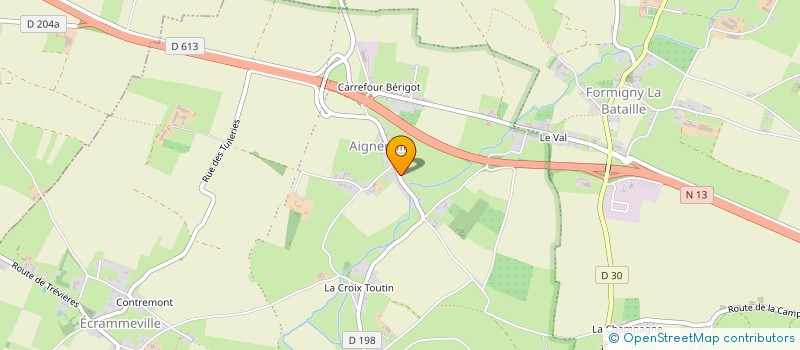 localisation de l'entreprise MONSIEUR THIBAUT VICQUELIN  FORMIGNY LA BATAILLE