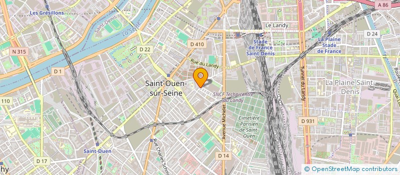 localisation de l'entreprise MONSIEUR THIBAUT VOISIN à SAINT-OUEN-SUR-SEINE