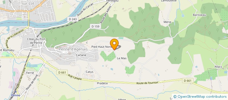 localisation de l'entreprise MONSIEUR THIEFAINE MATHIEU  PENNE-D'AGENAIS