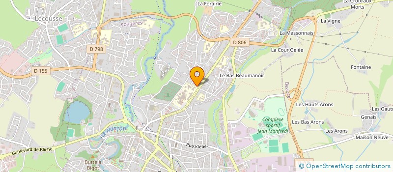 localisation de l'entreprise MONSIEUR THIEFAINE ROUSSEAU  FOUGERES