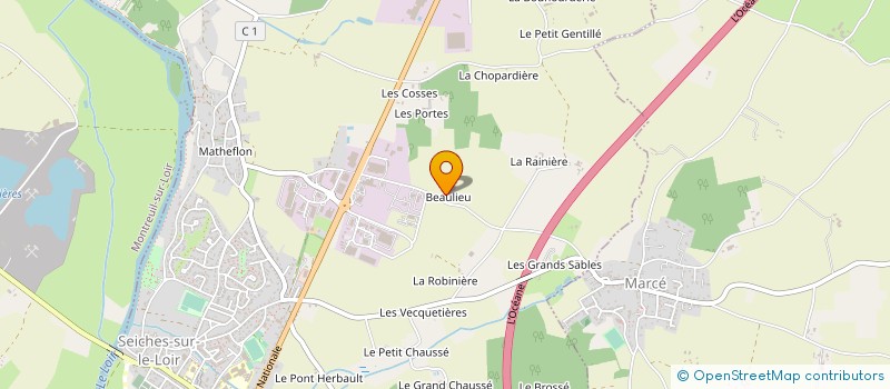localisation de l'entreprise MONSIEUR THIERRY ALBERT  SEICHES-SUR-LE-LOIR