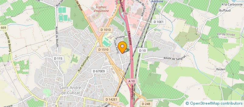 localisation de l'entreprise MONSIEUR THIERRY ANGLADE  SAINT-ANDRE-DE-CUBZAC