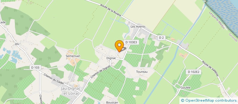 localisation de l'entreprise MONSIEUR THIERRY AUDIBERT à JAU-DIGNAC-ET-LOIRAC
