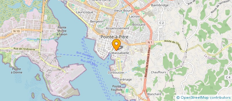 localisation de l'entreprise MONSIEUR THIERRY BACLET à POINTE-A-PITRE