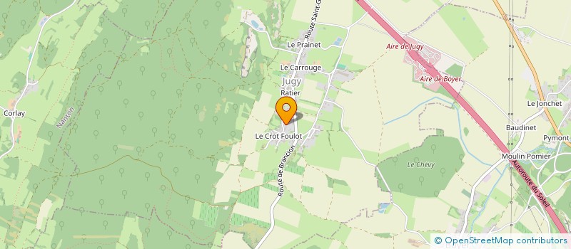 localisation de l'entreprise MONSIEUR THIERRY BADET  JUGY