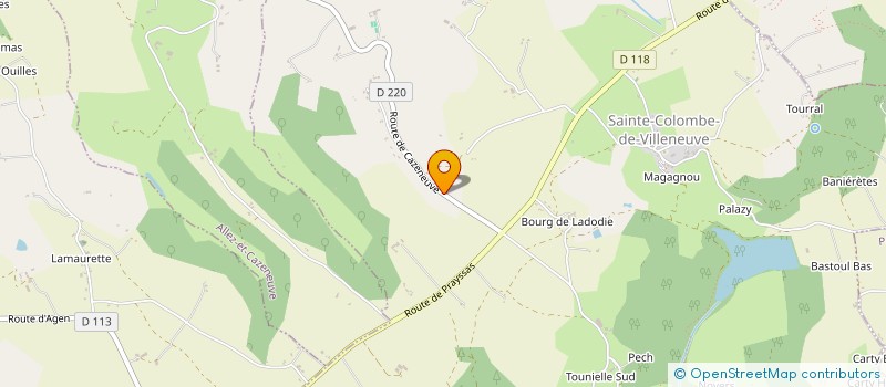 localisation de l'entreprise MONSIEUR THIERRY BADOZ  SAINTE-COLOMBE-DE-VILLENEUVE