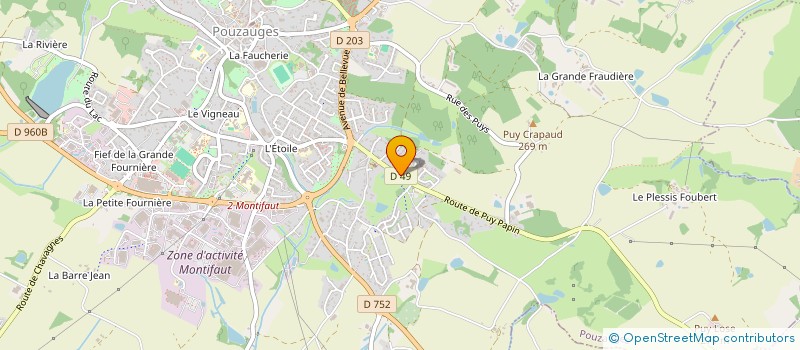 localisation de l'entreprise MONSIEUR THIERRY BAILLON  POUZAUGES