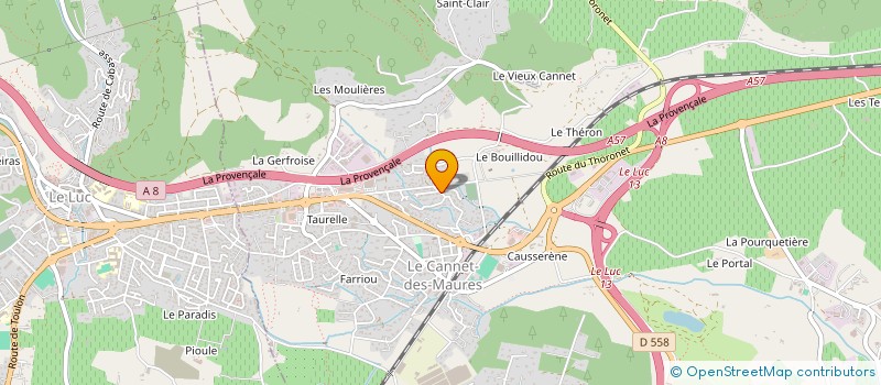 localisation de l'entreprise MONSIEUR THIERRY BARBAZA à LE CANNET-DES-MAURES