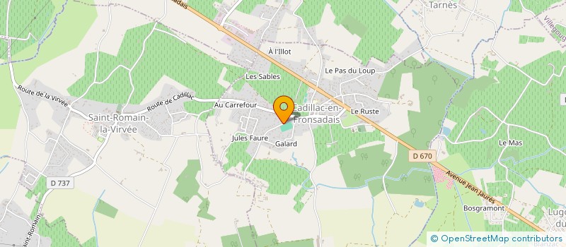 localisation de l'entreprise MONSIEUR THIERRY BARNY  CADILLAC-EN-FRONSADAIS