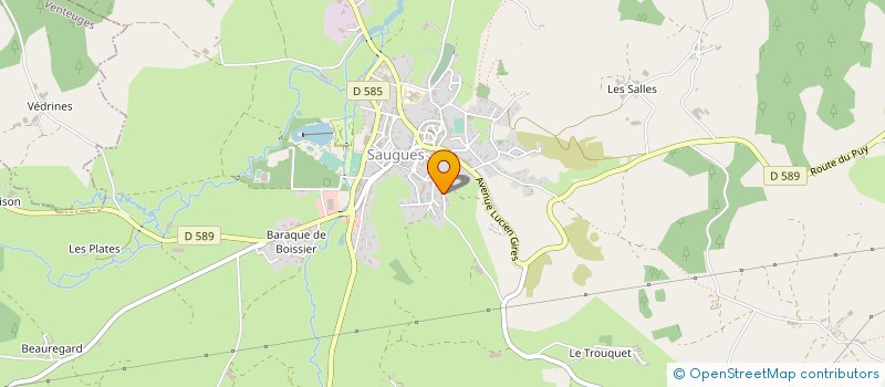 localisation de l'entreprise MONSIEUR THIERRY BERGOUGNOUX  SAUGUES