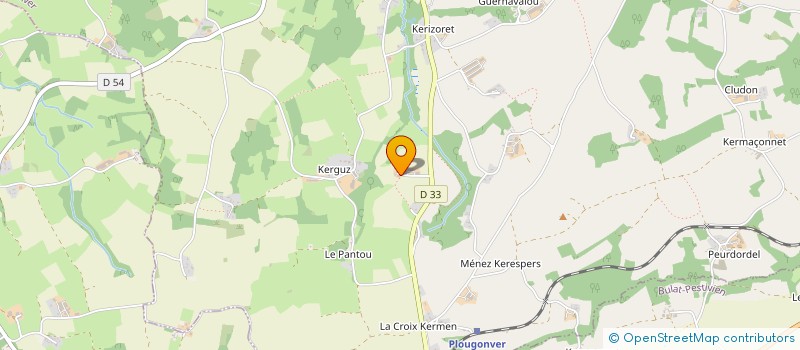 localisation de l'entreprise MONSIEUR THIERRY BIHAN  PLOUGONVER