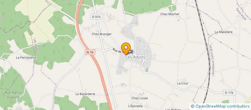 localisation de l'entreprise MONSIEUR THIERRY BILLEROT à LES ADJOTS