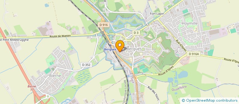 localisation de l'entreprise MONSIEUR THIERRY BLARINGHEM  BERGUES