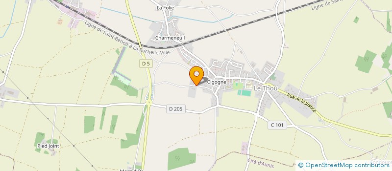 localisation de l'entreprise MONSIEUR THIERRY BODIN  LE THOU