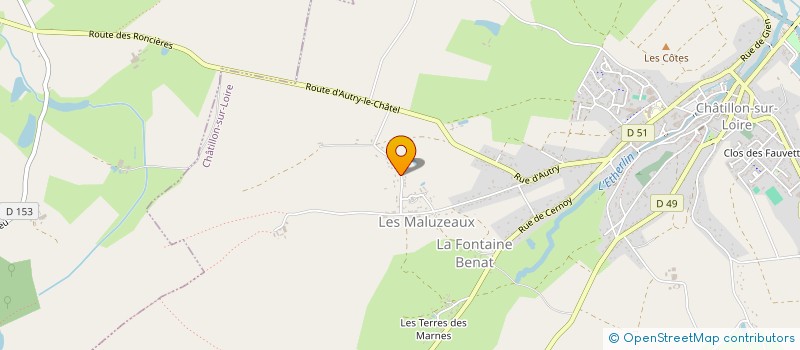 localisation de l'entreprise MONSIEUR THIERRY BONNEREAU à CHATILLON-SUR-LOIRE