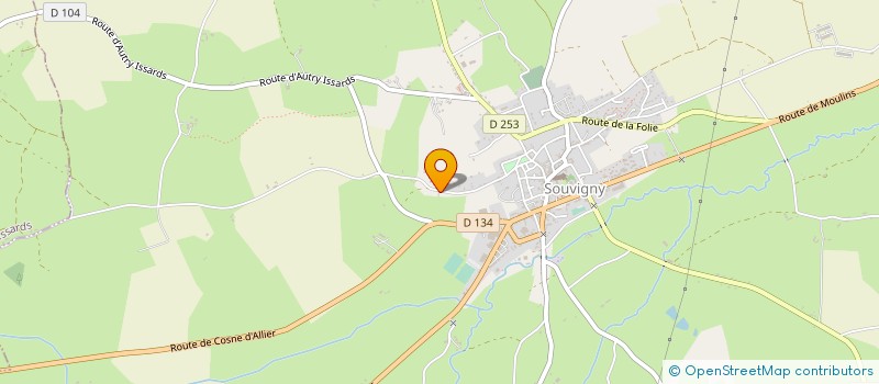 localisation de l'entreprise MONSIEUR THIERRY BOUBAT à SOUVIGNY