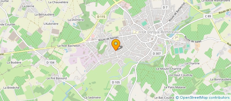 localisation de l'entreprise MONSIEUR THIERRY BOUET à LE LOROUX-BOTTEREAU
