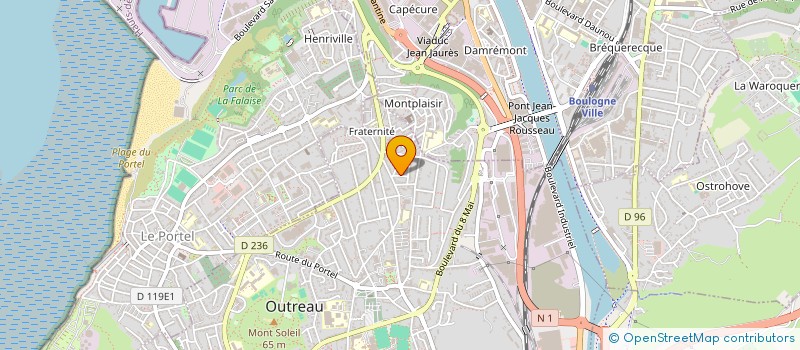 localisation de l'entreprise MONSIEUR THIERRY BOURGOIS  OUTREAU