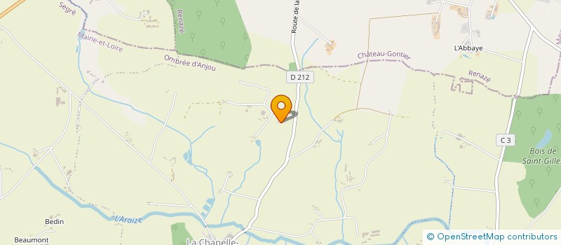 localisation de l'entreprise MONSIEUR THIERRY BOURNIGAULT  OMBREE D'ANJOU