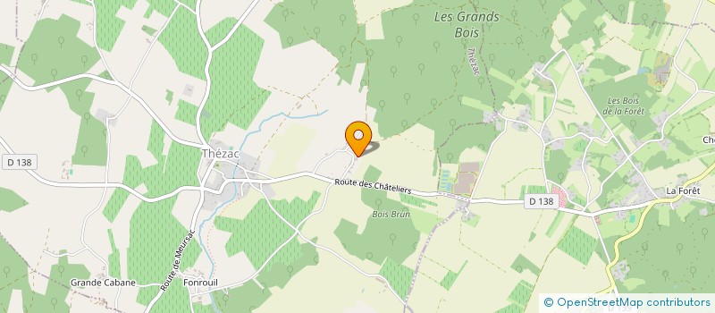 localisation de l'entreprise MONSIEUR THIERRY BRIDIER à THEZAC