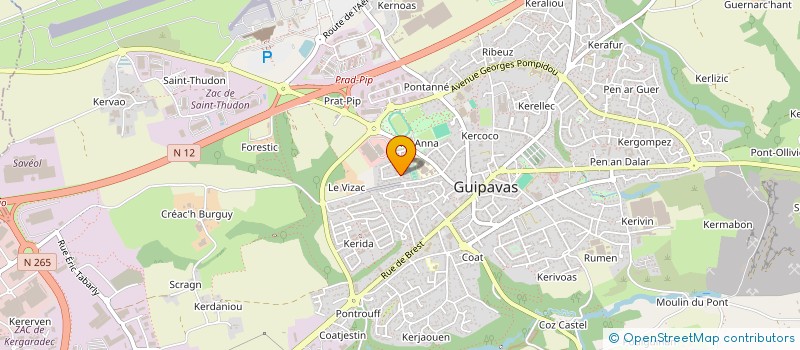 localisation de l'entreprise MONSIEUR THIERRY CALVEZ à GUIPAVAS