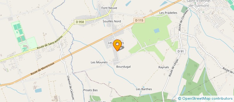 localisation de l'entreprise MONSIEUR THIERRY CAODURO  SAINT-ETIENNE-DE-TULMONT